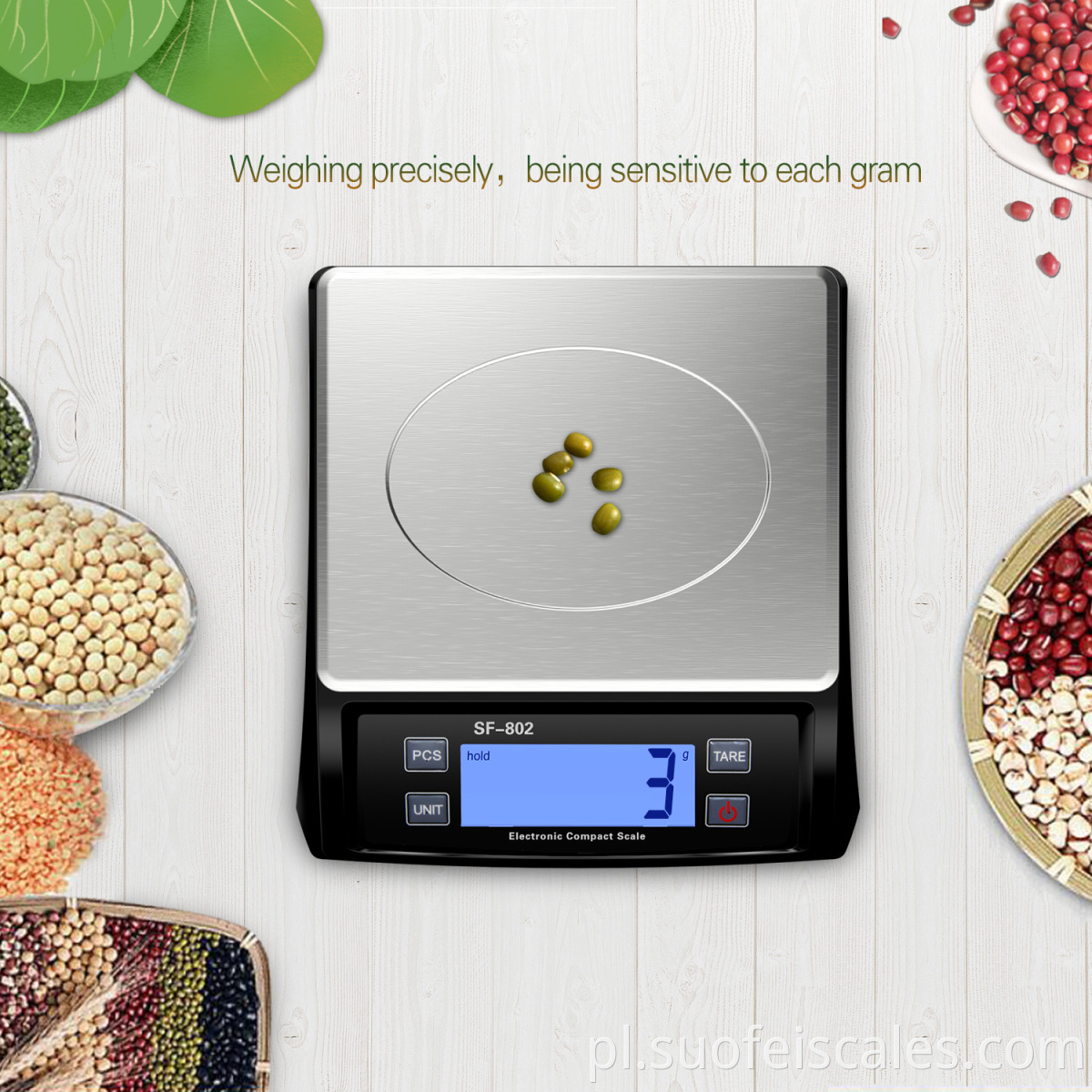 SF-802 Black Digital Postal Scale Scale LCD wyświetlacz